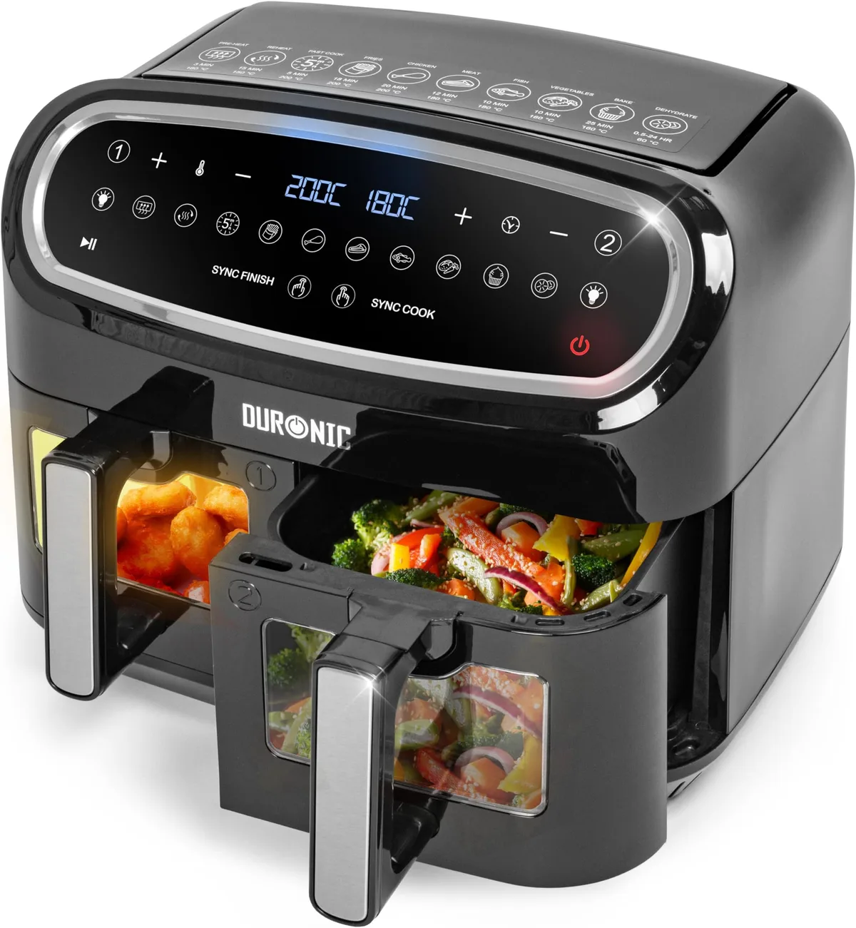 dual air fryer sync reset troubleshooting