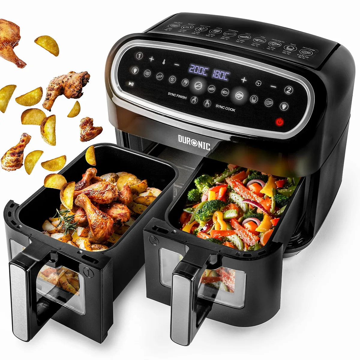 dual zone air fryer sync mode operation