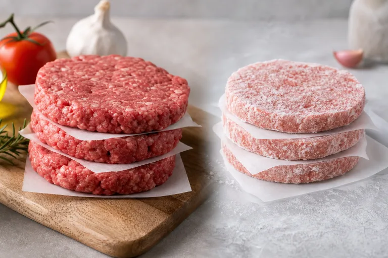 frozen vs fresh air fryer burger patties