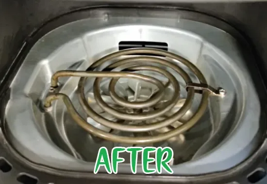 hidden tubular air fryer heating element cleaning