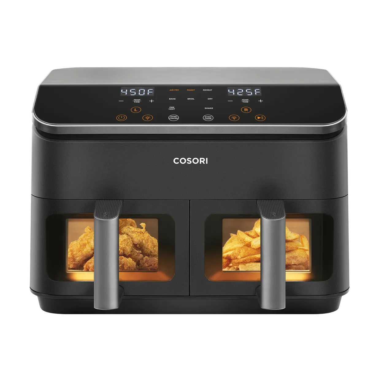 how does a dual basket air fryer manage airflow