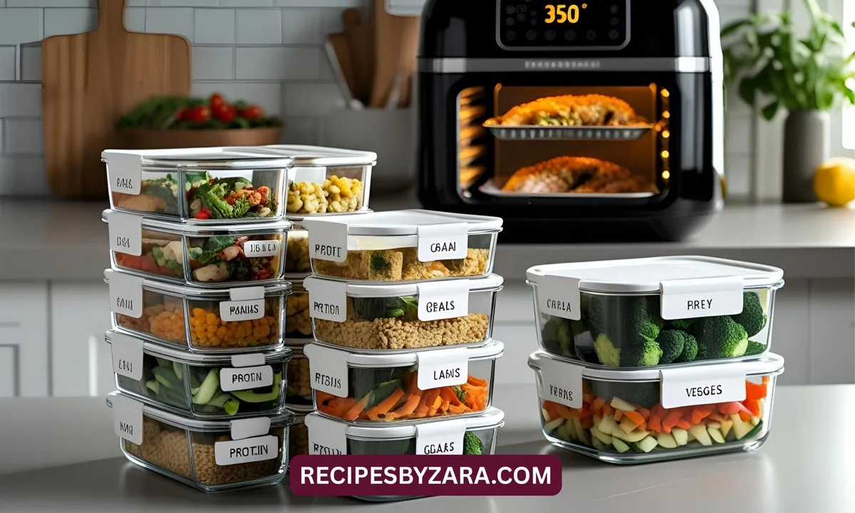 how to label air fryer containers for meal prep