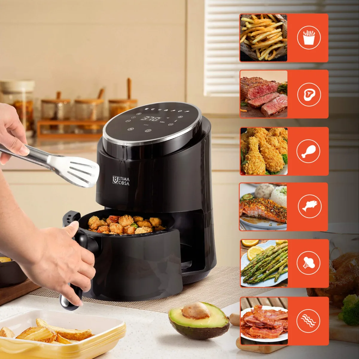 how to save custom settings on an air fryer