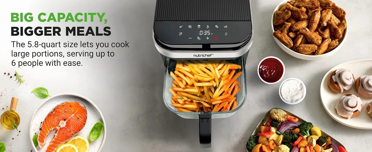 large air fryer full meal single batch