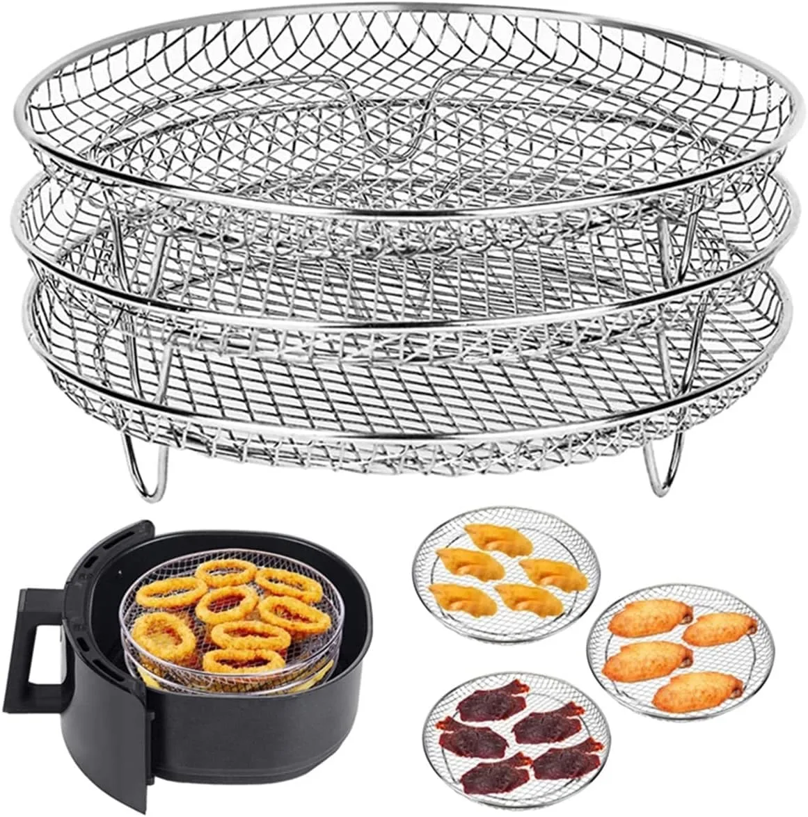 perforated air fryer basket