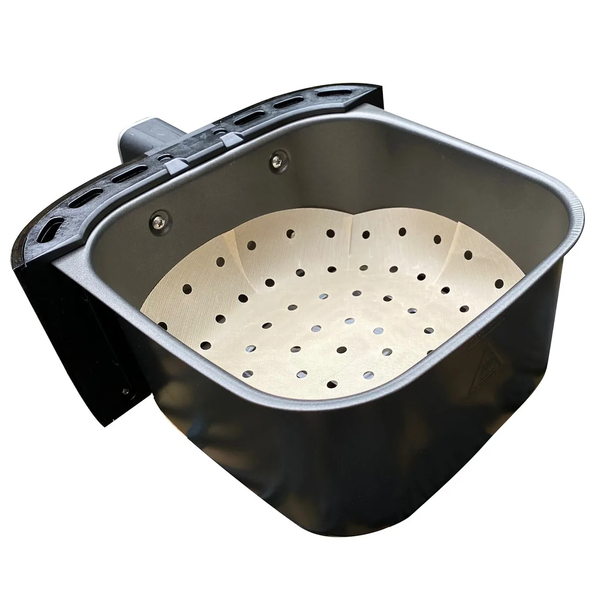 perforated air fryer liner basket hole alignment