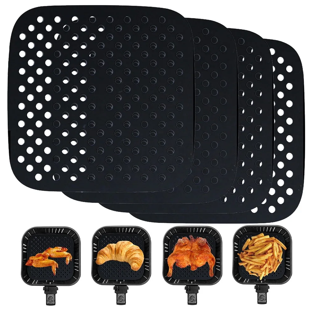 Reusable silicone air fryer liners
