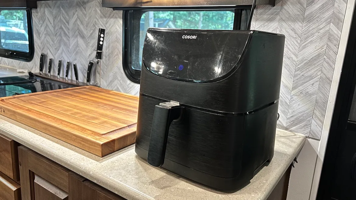RV air fryer storage