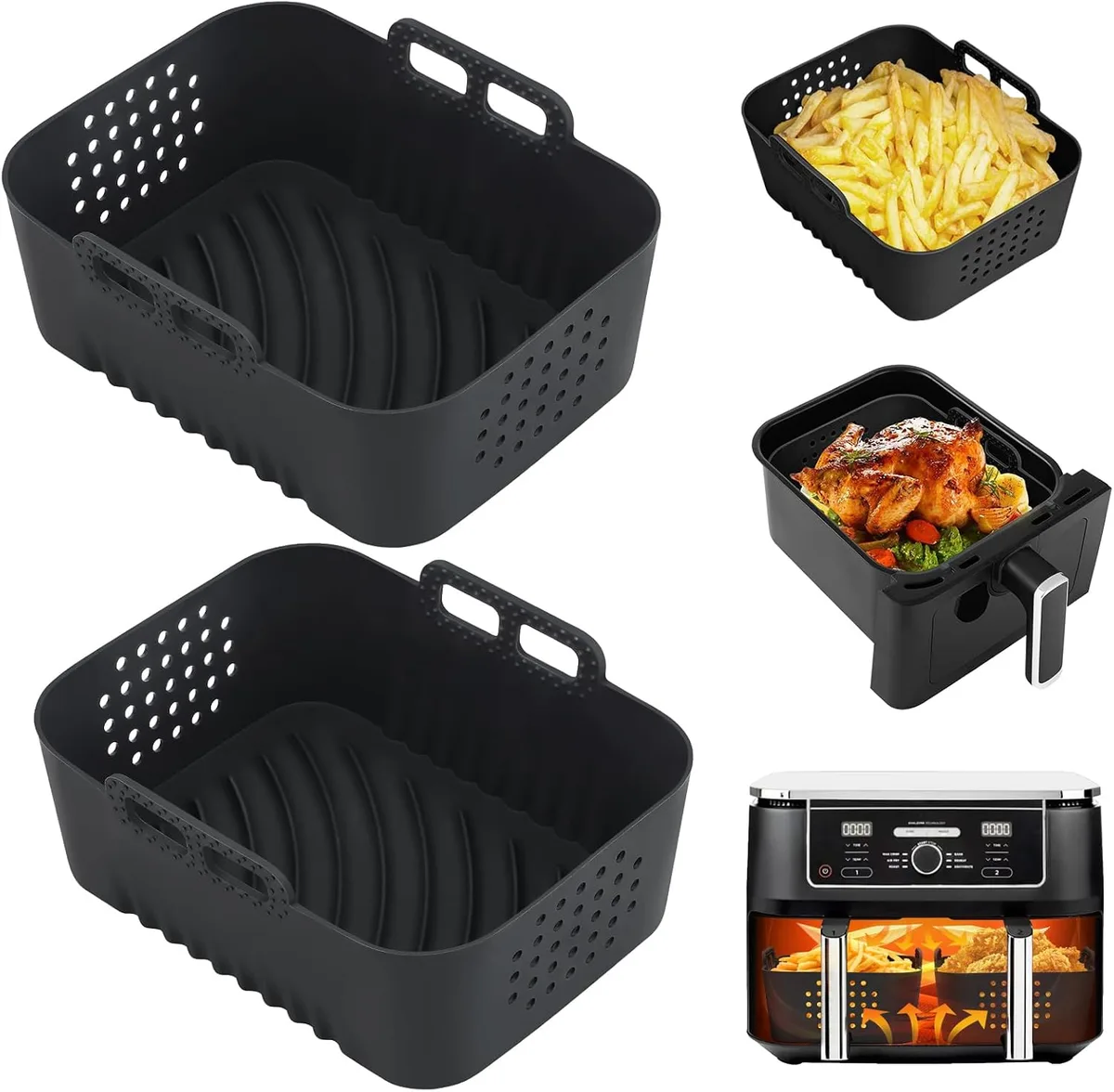silicone air fryer liner benefits