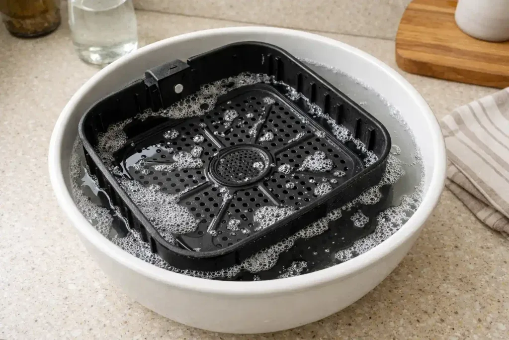 soft-bristle air fryer cleaning brush