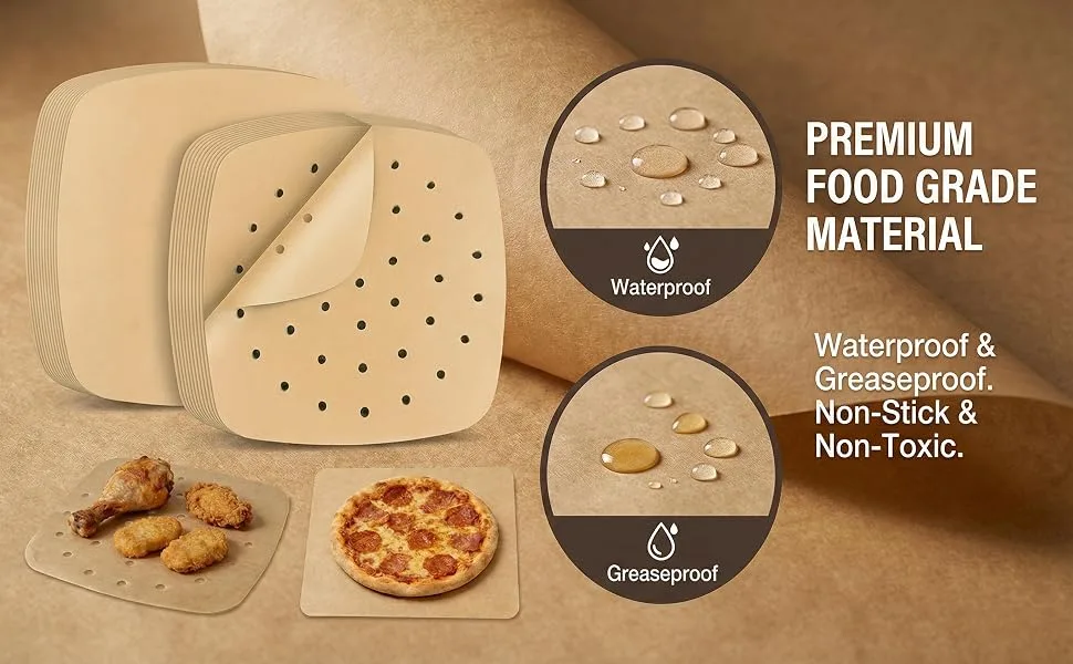 unperforated standard parchment paper air fryer hazard